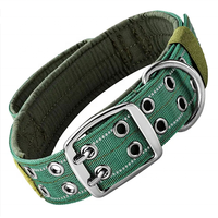 Collier de chien extra large en nylon réfléchissant réglable Pitbull, collier de chien tactique robuste en néoprène/métal/métal