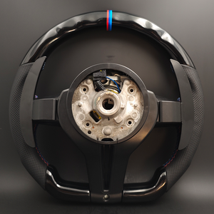 Con LED M Stripe in pelle pianoforte volante nero per <span class=keywords><strong>BMW</strong></span> F10 F20 F30 <span class=keywords><strong>F45</strong></span> F46 F48 X5 F15 X6 F16 M3 F80 M4 F82 M2 F87 M5 F90 - Product Image 2