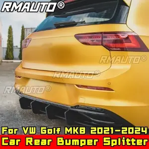 <b>For</b> VW Golf MK8 2021-2024 Body Kit Rear Bumper Splitter Glossy Black Sport Style Bumper Cover <b>Diffuser</b> <b>Car</b> Accessories - Product Image 1