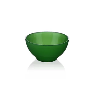 Diamètre 11.5cm/10.5cm/9cm Design moderne Style personnalisé boîte alimentaire fraîche couleur salade mélange Jade bol bol en verre