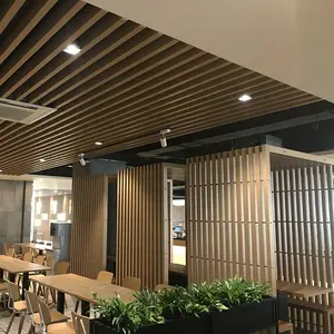 铝合金曲线天花板悬挂金属挡板，用于户外和酒店隔热用条形天花板瓷砖造型