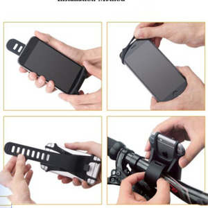 Silicone Chất liệu căng có thể điều chỉnh tay lái điện thoại di động chủ cho xe đạp xe máy xe đẩy - Product Image 4