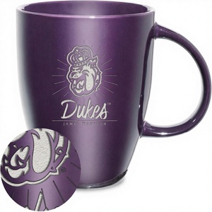 Mug en céramique Rico Industries NCAA 18 oz, gravé au laser, résistant, avec le logo de Duke et James Madison - Café/Thé - Product Image 1
