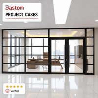 Cloison modulaire en aluminium 4-en-1 de 108 mm à simple vitrage pour centres de formation, centres commerciaux modernes et bureaux