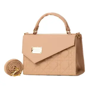 Bolso Bandolera de Cuero Vintage Fana de 7 Pulgadas con Patrón de Rejilla de Diamantes, Impermeable, para Uso Diario - Product Image 4