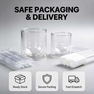 Portacandele All'ingrosso in <span class=keywords><strong>Vetro</strong></span> Borosilicato a Doppio Strato Trasparente Isolato per Casa, Ristorante ed Eventi - Product Image 3