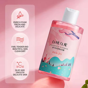 Gel douche parfumé à la pêche blanche perlée végétalienne du Nouvel An personnalisé pour femmes - Product Image 3