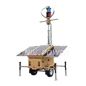 Tour d'<span class=keywords><strong>éclairage</strong></span> LED solaire mobile <span class=keywords><strong>autonome</strong></span> et résistante aux intempéries 2026 avec génération d'énergie éolienne pour applications paysagères - Product Image 2