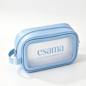Lightweight Makeup Pouch Low MOQ Custom Cosmetic Bag Waterproof Travel Toiletry Bag Frosted Zipper Carry Bag - Product Image 1