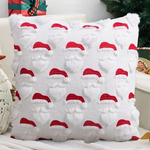Fodere per cuscini decorative stagionali, federe quadrate colorate con fantasmi, zucche e Babbo Natale per feste in casa - Product Image 1