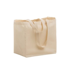 Paquete de 3 bolsas de lona con certificado de algodón orgánico 100% personalizadas impresas al por mayor de comestibles reutilizables con asas extra fuertes - Product Image 5