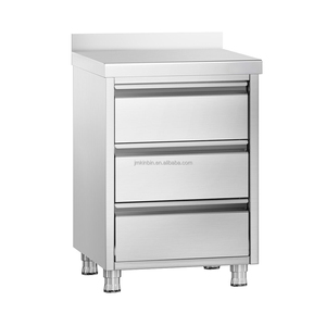 Mueble de Cocina de Acero Inoxidable de Grado Alimenticio con 3 Cajones, Armario Comercial Bajo Encimera para Restaurante, Cantina, Catering - Product Image 4