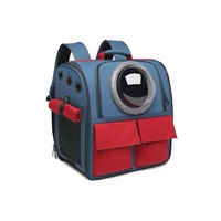 Grand sac à dos respirant pour chat en Oxford portable avec design à bulles pour chats et chiens corpulents, chiots