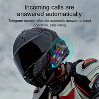 Écouteurs Bluetooth Y20 RVB lumineux et colorés pour casque de moto, étanches et anti-poussière, longue autonomie de la batterie