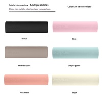 Ensemble d'haltères à tête plate, revêtement en caoutchouc, pour salle de sport commerciale, maison, yoga, pilates, haltères colorés en silicone moulé par injection, logo personnalisé, rose