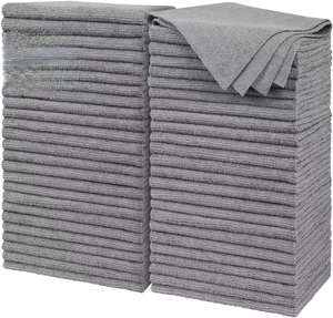 ผ้าไมโครไฟเบอร์เนื้อนุ่มพิเศษ ขนาด 16x16 นิ้ว ซับน้ำเร็ว ไม่เป็นขุย สำหรับทำความสะอาดบ้านและรถยนต์ ผ้าอเนกประสงค์ - Product Image 1