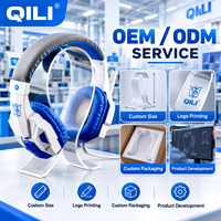 Support de Présentation pour Écouteurs et Casques Audio en Acrylique Transparent à Trois Niveaux, Modèle sur Pied, Idéal pour Magasin - Vente Flash