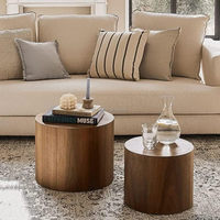 Nouveau personnalisé antique rond rustique en bois massif moderne ferme classique luxe Centre Table basse pour salon