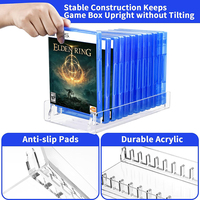 Support d'organisateur de stockage de jeu vidéo en acrylique pour PS5 PS4 PS3 support de jeu présentoir stockage de boîtier de jeu