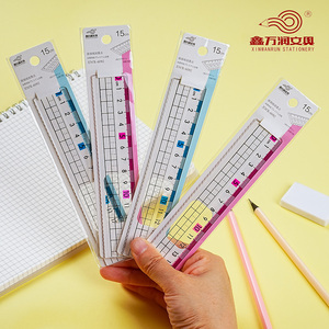 Regla de borde recto de plástico de 15cm y 20cm para manualidades y uso de estudiantes - Product Image 2