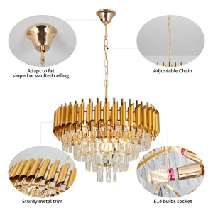 <span class=keywords><strong>Lampadario</strong></span> a Sospensione LED in Cristallo K9 di Lusso, <span class=keywords><strong>Moderno</strong></span>, in Metallo, Rotondo, Grande, Stile Nordico, Larghezza 55cm, per Camera <span class=keywords><strong>da</strong></span> Letto e Soggiorno, Disponibile negli USA - Product Image 6