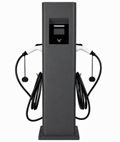 Borne de Recharge Rapide AC pour Véhicules Électriques Double Prise sur Pied OEM Commerciale OCPP1.6 Double 22 kW Type 2 GBT 2*22kW IP54