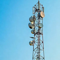 Antenne de tour de télécommunication professionnelle en acier au carbone avec revêtement en zinc pour projet d'infrastructure de communication de réseau cellulaire