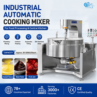 Olla de cocción industrial automática con mezclador para crema, pasta de frijol, relleno de pastel de luna y dulces, con camisa térmica, precio de fábrica