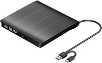 USB 3.0 Type-C External Optical Drive Ultra Portable High-Speed Reader/Writer DVD-ROM CD-RW Burner for Desktop Laptop PC