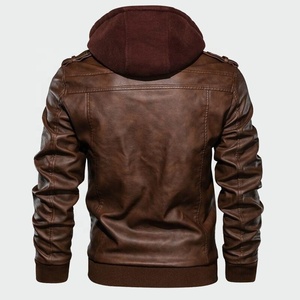 EVERGLOW — veste d'hiver en cuir élégant hommes, veste décontractée en cuir avec deux poches, fabrication par EVERGLOW - Product Image 2