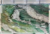 Dalles de quartzite en cristal de fuchsite émeraude Verde en pierre naturelle vert clair brésilienne