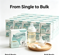 Tablettes nettoyantes écologiques jetables pour taches de lait, choix premium et best-seller