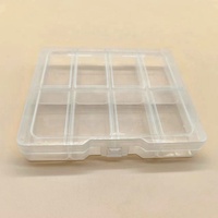 Boîte de rangement transparente amovible en plastique organisateur 8 compartiments