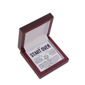 Let's Start Classic Custom Text Card <b>Necklace</b>-Copper Christmas Relationship Reconciliation Love Apology Jewelry <b>Gift</b> Partner - Product Image 4