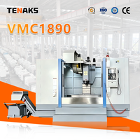 Centre d'usinage vertical CNC TENAKS VMC1890 de grande taille, robuste, BT40, haute précision, avec fonctions automatiques GSK pour moules
