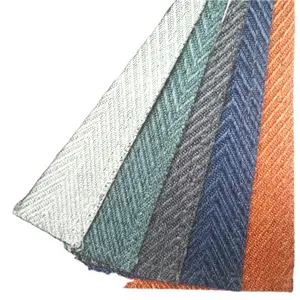Hochwertiger, schwer gewebter Jacquard-Vorhangs toff aus 100% Polyester-Leinen optik für Heim vorhänge