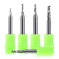 HOZLY 3A Fresa espiral de un solo filo, corte de 3.175mm HRC55, broca de carburo OEM con ángulo de hélice de 10-12° para acrílico y MDF