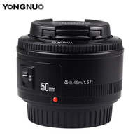 Objectif YONGNUO 50mm YN50mm F1.8 pour Appareil Photo Canon EF 50mm, Objectifs à Grande Ouverture pour Reflex Numériques EOS 700D 750D 800D 5D Mark II IV 10D 1300D