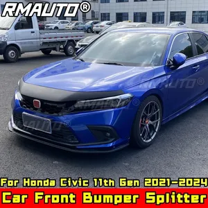 Kit de Carrocería para Honda Civic 11.ª Generación 2021-2024, Protector de Parachoques Delantero Estilo RS en Negro Brillante, Accesorios para Automóviles - Product Image 1