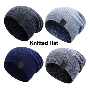 PIHA SPORTS Unisex Men's Acrylic Knit Baggy Beanie Winter <b>Hat</b> Ski Slouchy Chic Camouflage Elastic <b>Hat</b> - Product Image 2