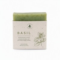 Emballage personnalisé en papier de graines de basilic pour savon, OEM, bande d'emballage végétale pour herbes de cuisine, pour les producteurs de soins naturels