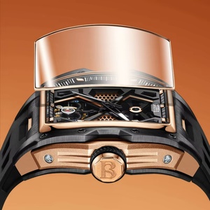 BG5501 Automatic <b>Watch</b> Luminous Pointer Stainless Steel Case Mechanical Movement Rubber Strap <b>Watches</b> for Men - Product Image 5