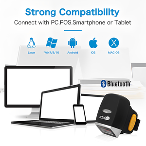Escáner de Código de Barras de Anillo de Dedo Mini CCD 1D 2D <span class=keywords><strong>Netum</strong></span>, Lector de Códigos QR Portátil, Escáner de Código de Barras Inalámbrico Bluetooth R2L R3L - Product Image 4
