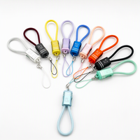 Kabel Data Tipe C 20W PD Logo Kustom, Pengisian Cepat, Gantungan Kunci Portabel, Tali Nilon untuk Pengisian Cepat iPhone