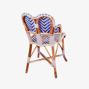 Fauteuil en rotin naturel de style <span class=keywords><strong>parisien</strong></span> personnalisable avec tissage en rotin synthétique PE pour semi-extérieur - Product Image 4