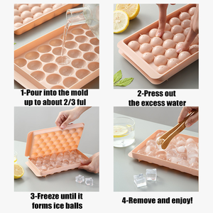 TAYHAO Wieder verwendbare Eisballform schale Multi-Grid-Eis schale Mini Circle <span class=keywords><strong>Ice</strong></span> Cube Trays Runde Form für Gefrier schrank Cocktail Whisky - Product Image 6