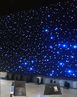 Layar Latar Panggung Tirai Bintang LED untuk Pertunjukan Teater, Dekorasi Pernikahan, Tema Putih Hangat Biru, Taman Hiburan, Kontrol DMX512