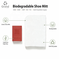 Kit de chambre d'hôtel biodégradable en vrac, gants de toilette en bambou écologiques, soins dentaires jetables doux, lotion corporelle pour adultes