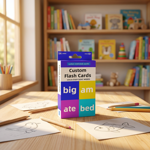 Tarjetas de memoria con palabras visuales diseñadas para niños de 4 años en adelante, que contienen 54 tarjetas. - Product Image 2