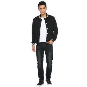 Varsity Style Leather Sleeves High Quality for spring Custom Logo Men's Vintage Wool Chenille Embroidery Baseball Jacket - Product Image 1